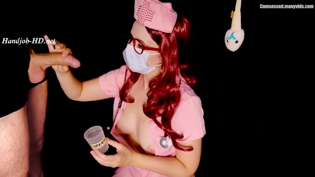 Nurse Collects Sperm in Specimen Cup - Cumsessed - HandJob 00011