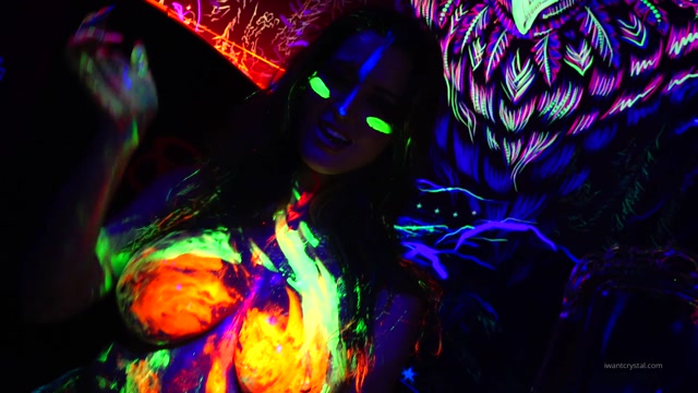 Crystal Knight - Blacklight Euphoria - Body Paint Tease 00008