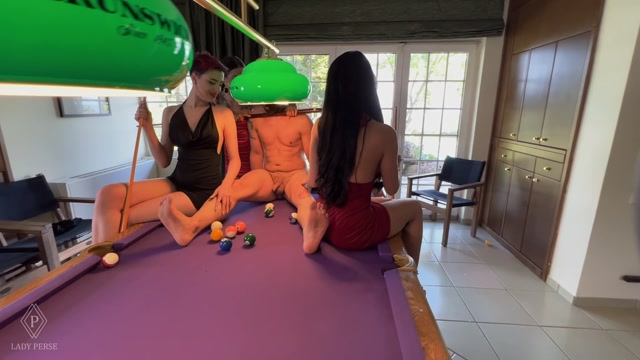 Lady Perse - Mean and hard ballbusting with pool balls 00007