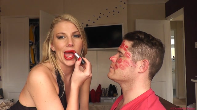 Lipstick kisses fetish