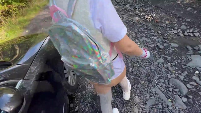Twin Stepsisters pee on daddy car 00014