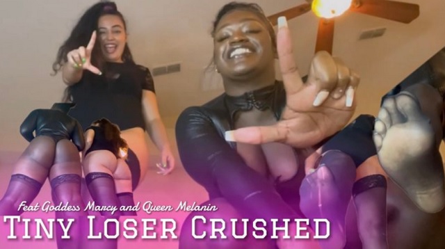 1Goddess Marcy - Tiny Loser Crushed - Feat Goddess Marcy and Queen Melanin Giantess (Premium user request)