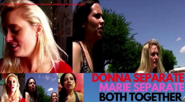 1DONNA AND MARIE AND THE 4 SSSS CELEBRATION OF SNEEZE, SNORT, SPITTING AND SNOT! SEPARATE AND TOGETHER (Premium user request)