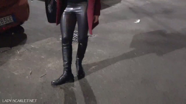 Boot Worship In The Parking – LADY SCARLET 00000