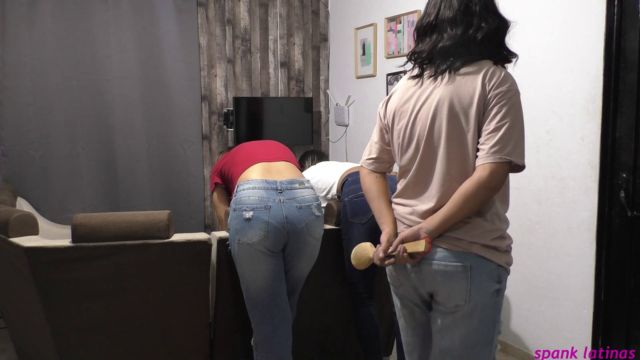 Spank latinas wooden spoon spanking for carmen and sofia 00004