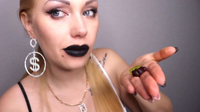 The Goldy Rush - Giantess Swallowing Her Shrinking Slaves In Front Of The Eyes Of Her New Food-Victims - Mistress Misha Goldy - Russianbeauty 00008