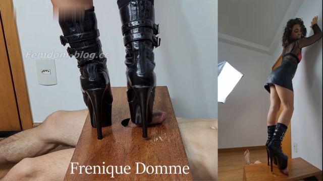 Domme Frenique - CBT EP 3 Heavy Pole Dance Boots Painful and dangerous CBT 00012