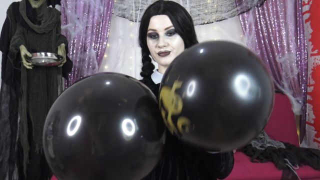 Brook Logan - Wednesday Aadams Halloween Balloon Play 00015