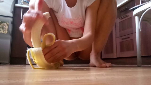 Gina Monelli - ASMR Foot Fetish Video With Banana 00001