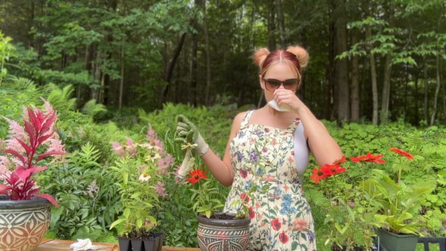 SneezeGoddess - Gardening Interrupted by Sneezing and Nose Blowing 00007 SneezeGoddess - Gardening Interrupted by Sneezing and Nose Blowing 00007