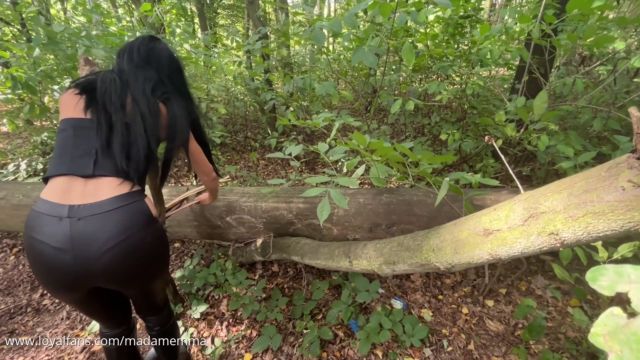 Madam Emma - Mistress Spanks A Tied Slave In The Forest 00004