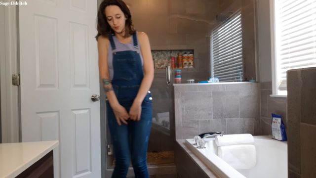 Sage Eldritch - Pee Desperation Wetting Overalls and Spank 00002