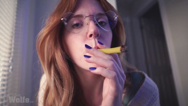 Jessie Wolfe - Redhead Stoner Girlfriend gives you JOI while Smoking.... Sweet Dominatrix - Masturbation Instruction 00006
