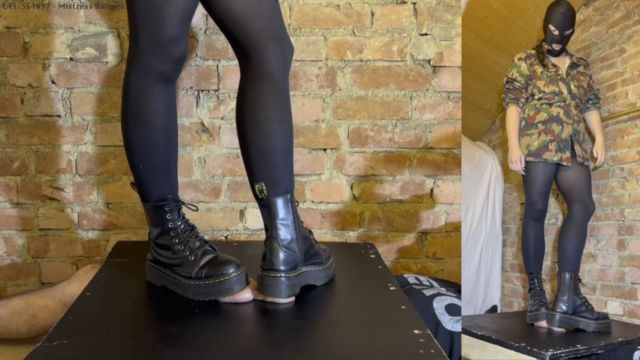 Mistress Dolores, Slave Sgt. Dolores BOOT CAMP - Hard Trampling Bootjob in Platform Dr. Martens 00000