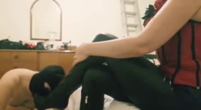 Arabic Dominatrix - Arab Femdom - Mistress Sophie In Scene - Leather Boots Worship Using Slave 00001