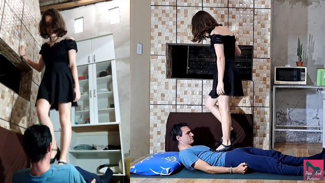 Pain And Pressure- 16 Beatriz Destroying Helpless Tied Slave With 4 New High Heels 00000