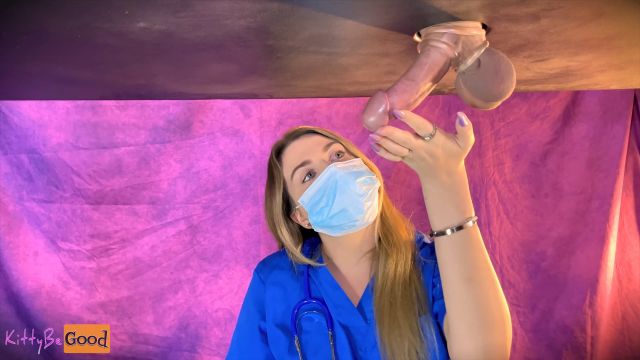 Kittybegood - Hot Blonde Nurse Drains Big Cock And Balls In Milking Table 00000