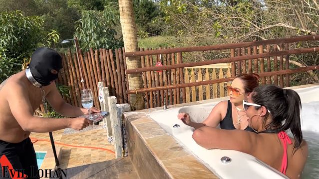 Mistress Lohan - Evil Lohan and Goddess kiffa - Human ashtray in bathtub 00000