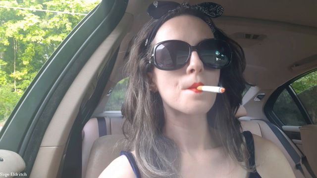 Sage Eldritch - Red Lipstick Cigarette Smoking Inhales And Exhales 00000