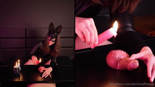 Domina Fitness - Little Cock Candle - Heating Things Up Before Punching The Cum Out Of His Balls 00000