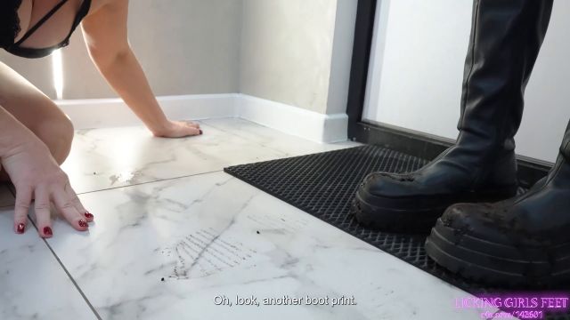Servants For Girls Olivia Lick All The Mudd From The Floor And My Boots Old Slut Hd  (Premium User Request) 00000