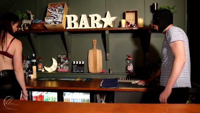 Vivienne l Amour - Barman Humiliatingly Pegged At Work 00000