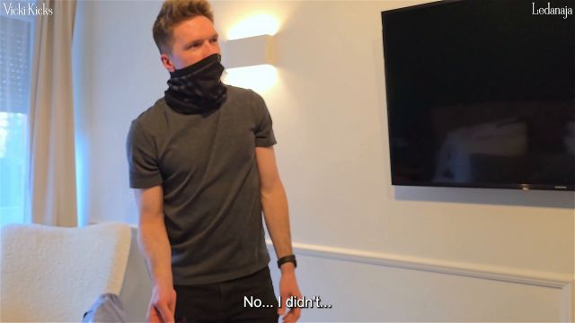 Ledanaja And Vickikicks - Ballbusting Of Pervy Stepbro 00000